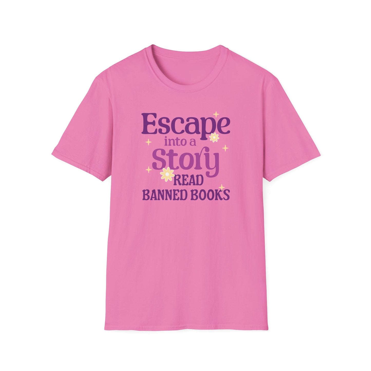Escape into a Story, Read Banned Books T-Shirt
