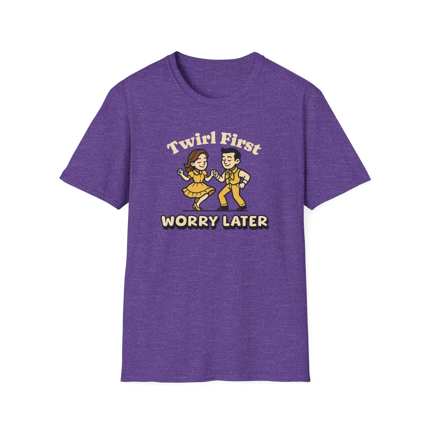 Twirl First Worry Later Square Dance T-Shirt